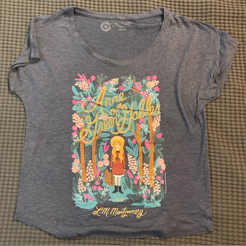 Out of Print Gray Short Sleeve Tee Anne of Green Gables
